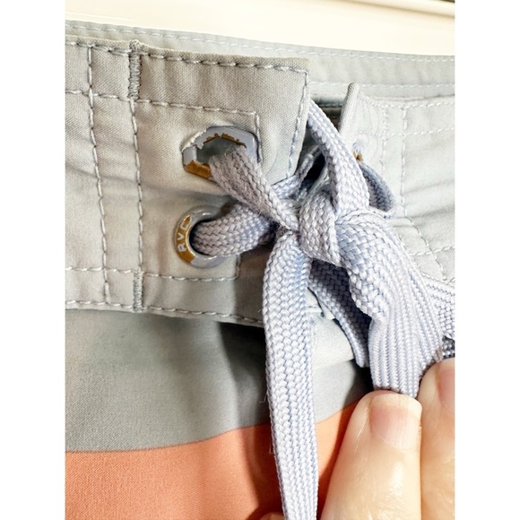 RVCA Board Shorts Size 34 Gray Orange - Picture 6 of 8